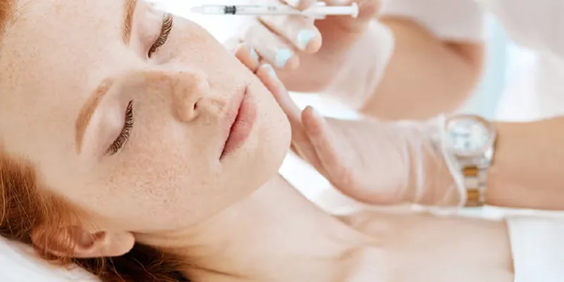 Ilustração didática mostrando como o Sculptra age na pele estimulando fibroblastos a produzirem colágeno